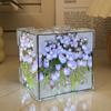 Pacote de Material DIY Luz Noturna Mar de Flores de Tulipa Cubo Mágico Espelho Amante Namorada Presente de Aniversário Criativo Feito à Mão