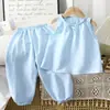 Conjunto de verano para niña: top sin mangas y pantalón largo, pijama casual, ropa para aire acondicionado, conjunto de dos piezas Clase A para verano