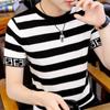 Camiseta de Manga Curta Masculina Gola Redonda Linho de Gelo Top Masculino Roupa 2026 Verão Nova Tendência Jovem Camiseta de Seda Gelada de Manga Meia