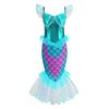 Disfraz de Halloween para niños, cola de sirena, vestido de princesa, joyería de princesa sirena, joyería de sirena, comercio exterior nuevo