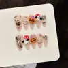 Rikaman Original [Espírito Fofo de Halloween] Fantasma Tridimensional Abóbora Unhas Vestíveis Feitas à Mão Adesivos de Nail Art Fofos e Engraçados