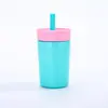 Taza de Café Multicolor de Aspecto Elegante Transfronteriza de Acero Inoxidable 304 Termo Taza Portátil Compacta para Exteriores Taza con Popote