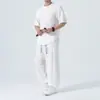 Verano 2026 Delgado Estilo Chino Hombres Retro Traje Tang Chino Talla Grande Holgado Seda de Hielo Manga Corta Camisa Conjunto de Hombre