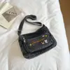 Bolso Pequeño Cuadrado de Mezclilla Bordado Personalizado Lindo Estilizado 2026 Nuevo Ligero Casual Versátil Bolso de Hombro Cruzado