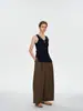 Pantalones Casuales Plegados Estructurados Inspirados en el Diseño Neihe para Mujer, Corte Recto Holgado, Versátiles para el Trabajo 258099