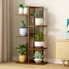 Estante para Flores Estante de Almacenamiento Balcón Sala de Estar Hogar Cesta Verde Adornos Gabinete de TV Grande de Pie Junto a Planta China Madera Maciza