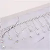 Corrente de Franja Clássica Acessórios DIY Feitos à Mão Corrente de Strass Bicolor Dourado e Prateado Corrente de Garras Elegante Corrente de Contas para Decoração de Roupas