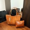 Bolsa Tote Estilo Coreano Retrô para Mulheres 2025 Outono e Inverno Nova Bolsa Saco de Grande Capacidade Bolsa de Ombro para o Dia a Dia