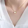 Collar con colgante de amor francés, pulsera, pendientes de corazón, cuentas de vidrio, acero de titanio, oro de 18 quilates, joyería de temperamento resistente a la decoloración para mujer