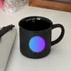 Taza de Cachorro de Color Sólido Escarchado, Modelo de Nicho de Pareja de Aspecto Elevado, Taza de Cerámica Personalizable Imprimible para Café