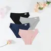 Comercio Exterior Transfronterizo al por Mayor Calzones de Algodón para Mujer, Bikini Multicolor de Canalé, Ropa Interior Transpirable de Cintura Baja Levanta Glúteos para Mujer