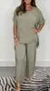 Conjunto Casual Feminino Moda Plus Size Solto Estilo Europeu e Americano, Manga Curta Versátil para Comércio Exterior do Site Independente da Amazon Transfronteiriço