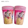 Seis Suministros de Decoración para Fiesta Temática de Princesas Fiesta de Cumpleaños Infantil Plato de Papel Taza Banderín Cadena Globo Colgante Conjunto
