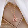 [Acero titanio] Collar de diamantes con alas de ángel, elegante, ligero y lujoso, para mujer, cadena de clavícula combinable, cadena de acero titanio.