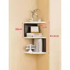 Estantes de pared para dormitorio, paneles de almacenamiento de esquina, estanterías de pared, gabinetes de almacenamiento triangulares para esquinas del hogar