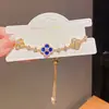 Pulseira de Zircônia com Flor Cruzada Estilo Coreano, Pulseira Elegante de Luxo Leve Nicho de Alta Qualidade, Joia de Moda Versátil Exquisita para Mulheres