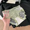 Panty de Encaje con Calados Estilo Pura Pasión para Mujer, Talle Medio, Malla, Camelia Cálido, Entrepierna Antibacteriana