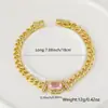 Distrito Lu Moda europea y americana pulsera de circón chapada en oro joyería de circón microincrustada damas Joker venta directa de fábrica al por mayor