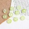 Cuentas de vidrio de trébol de cuatro hojas de colores con acabado horneado, cuentas sueltas de trébol de la suerte, joyería hecha a mano para DIY, cadena para teléfono y accesorios de cuentas