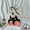 Ins Celebridade da Internet Nova Bolsa de Tricô Estilo Animal Fofo Bolsa Colete Bolsa Feminina Estilo Japonês e Coreano Versátil Bolsa de Tricô para Exterior