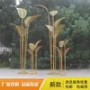 Nuevos Accesorios para Bodas Hoja de Plátano Soporte para Pasillo Adornos de Boda Árbol de Plátano Elevable Pasarela Soporte de Pasillo de Hierro Forjado
