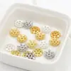 Porta cuentas espaciadoras de toro de oro de 18k material hecho a mano DIY pulsera de cuentas espaciadoras tejidas accesorios de joyería C16