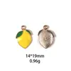 Pingentes da Série Frutas de Verão Morango Maçã Banana Acessórios de Joias DIY Liga de Zinco Pingente de Chaveiro Transfronteiriço
