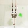 Estilo Étnico Concubina Imperial Mariposa Cadena Larga de Cerámica para Suéter para Mujer, Colgante Estilo Antiguo, Collar de Mariposa Estilo Chino Retro