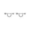 Pendientes Chapados de Plata 925 con Cierre de Rosca para Mujer, Diseño de Nicho, Clavos de Oreja de Gama Alta, Modernos para el Viaje al Trabajo