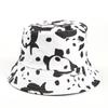 Venta caliente transfronteriza sombrero de pescador de panda de dibujos animados femenino coreano ocio vaca doble cara de ala plana sombrero para el sol al por mayor