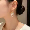Pendientes de borla con forma de gota de agua de circón de lujo ligero de estilo francés, únicos y a la moda, diseño largo versátil, pendientes adelgazantes y ultrabrillantes para mujer