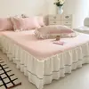 Verão 2026 Nova Série Sonho Doce Mat Jacquard de Resfriamento PE 430g Alta Gramatura Renda Estilo Saia de Cama Seda Gelada