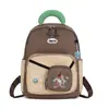 Mochila Infantil Menina Capivara Versátil Herói Desenho Animado Leve Proteção da Coluna Duas Alças Jardim de Infância Bolsa Escolar