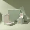 Dafuku mesmo estilo octogonal acinturamento veludo caixa de joias anel pingente colar brincos de tarraxa caixa de joias broche caixa de presente personalizado