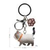 Gato japonés de segunda generación, redondo y honesto. Figura creativa con forma de garra de gato, estilo coreano, llavero con mosquetón y colgante para bolso.