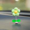 Adornos para coche flor de cabeza temblorosa para ventana de coche 2023 nuevo pequeño fresco decoraciones para consola central de coche mujeres