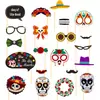Decoraciones para Fiesta Temática del Día de Muertos Mexicano Gafas de Calavera de Mano Accesorios para Fotos Venta al por Mayor Personalización