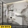 Papel de Parede Banhado a Ouro Cor Mármore que Muda de Cor Papel de Parede para Hall de Hotel Sala de Estar Fundo de TV Adesivos de Parede Autoadesivos Adesivos de Pedra de Luxo