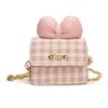 Bolsa para Niños Lazo Dulce Herrajes de Corazón Bolso de Hombro para Bebé 2025 Nuevo Lana Pequeño Fragancia de Niña