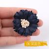 Flor de tecido de microfibra 4 cm Margarida flor artificial diy costura em forma de cabeça flor jóias sapatos e chapéus roupas