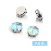 Broca Redonda com Garra Satélite Pode Ser Perfurada Costurada à Mão Strass Acessórios para Joias DIY Broca de Cristal de Vidro Broca com Garra de Quatro Cantos Costurada à Mão