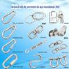 Acessórios de corrente de aço inoxidável 304/fivela de mola de montanhismo anel de conexão rápida/algema/gancho universal gancho S/parafuso de cesta de flores
