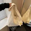 Bolso de Punto de Gran Capacidad Moderno y Elegante para Mujer 2026 Nuevo Bolso de Hombro Casual Estilo Vacaciones en la Costa Bolso de Playa