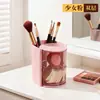 Tubo de Almacenamiento de Cosméticos a Prueba de Polvo para Escritorio Tocador Pintalabios Discos de Algodón Esponjas de Maquillaje Brochas de Maquillaje Caja de Almacenamiento Compartimentada