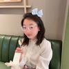 Pinza para el cabello para niña Corea del Sur Organza Lazo de perlas Adorno para la cabeza de bebé Lindo Accesorios para el cabello de princesa Clip superior Pinza para el cabello para niños