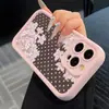 Estilo Francés Suave Femenino Estampado de Lunares Encaje Flor Rosa Manzana 18Promax Funda para Teléfono Móvil Nuevo Iphone16 Funda Suave