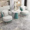 Mesa de centro individual de lujo, sencilla y ligera, combinada con sofá, para ocio, hotel, recepción, oficina de ventas, mesa de negociación y silla, recepción de salón de belleza