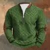Impresión Digital Sudadera Casual Clásica para Hombre sin Capucha de Manga Larga con Textura Otoño e Invierno Venta Caliente de Comercio Exterior Transfronterizo