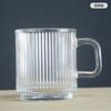 Ice American Glass Estilo Coreano ins com alça simples listra vertical Ice Latte Coffee Cup Cold Drink Caneca Copo de Água
