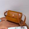 Bolso retro de axila para mujer, bolso cuadrado pequeño de moda de alta gama, capa superior de piel de vaca curtida vegetal, bolso bandolera, bolso de hombro de cuero genuino 9241